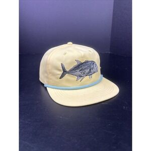 Duck Camp Roper Snap Back Hat Cap Embroidered Giant Trevally Fish Grandpa